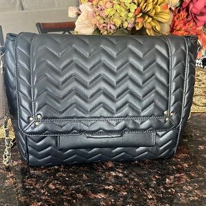 Ahdorned NY Black Quilted Bag With 2 Different Straps Both adjustable
